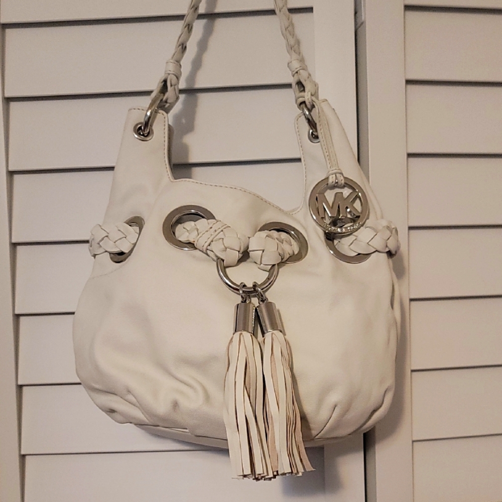 NWT Michael Kors White Shoulder Bag